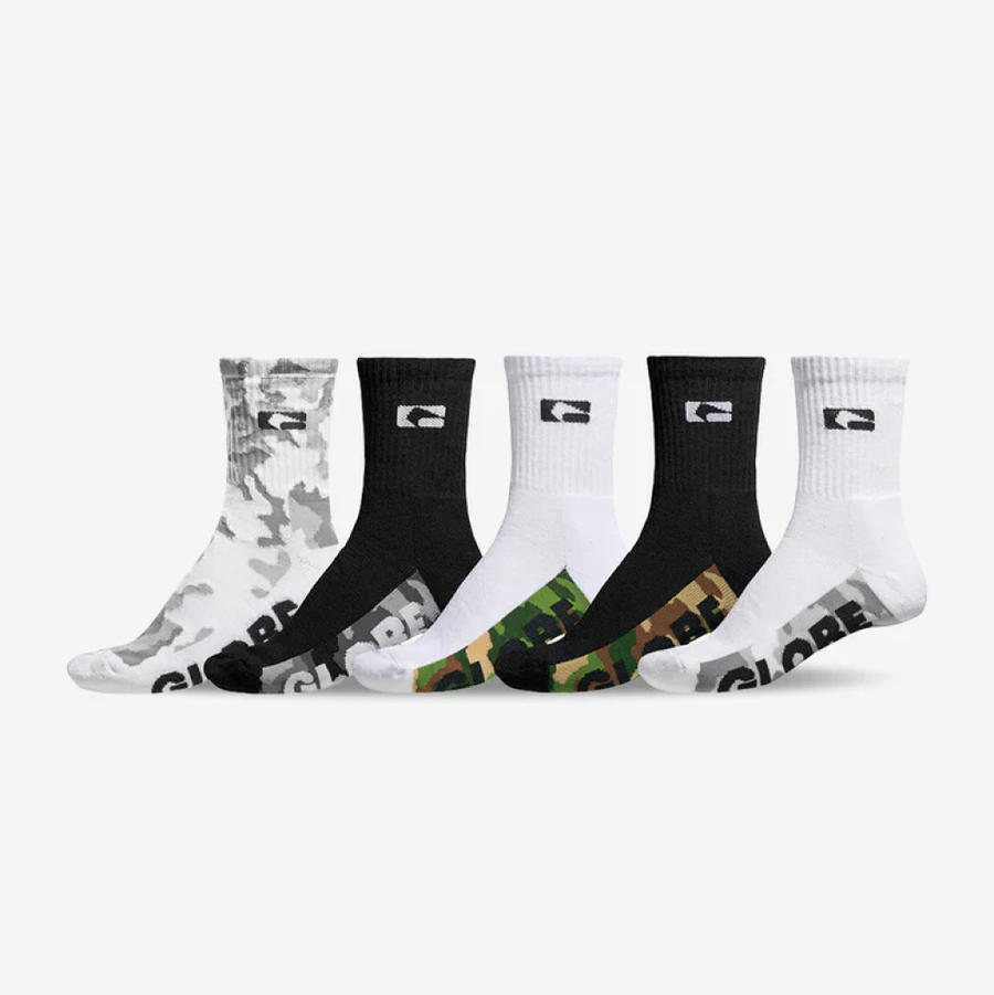 GLOBE UNISEX MALCOM CREW SOCKS 5PK