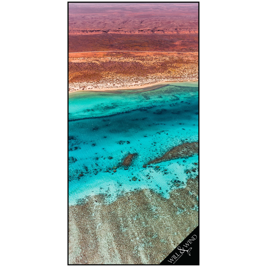 WILL & WIND NINGALOO FROM ABOVE TRAVEL TOWEL