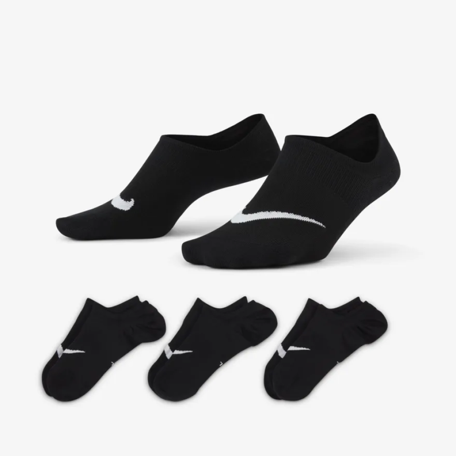 NIKE UNISEX EVERYDAY PLUS LIGHTWEIGHT FOOTIE SOCKS 3PK