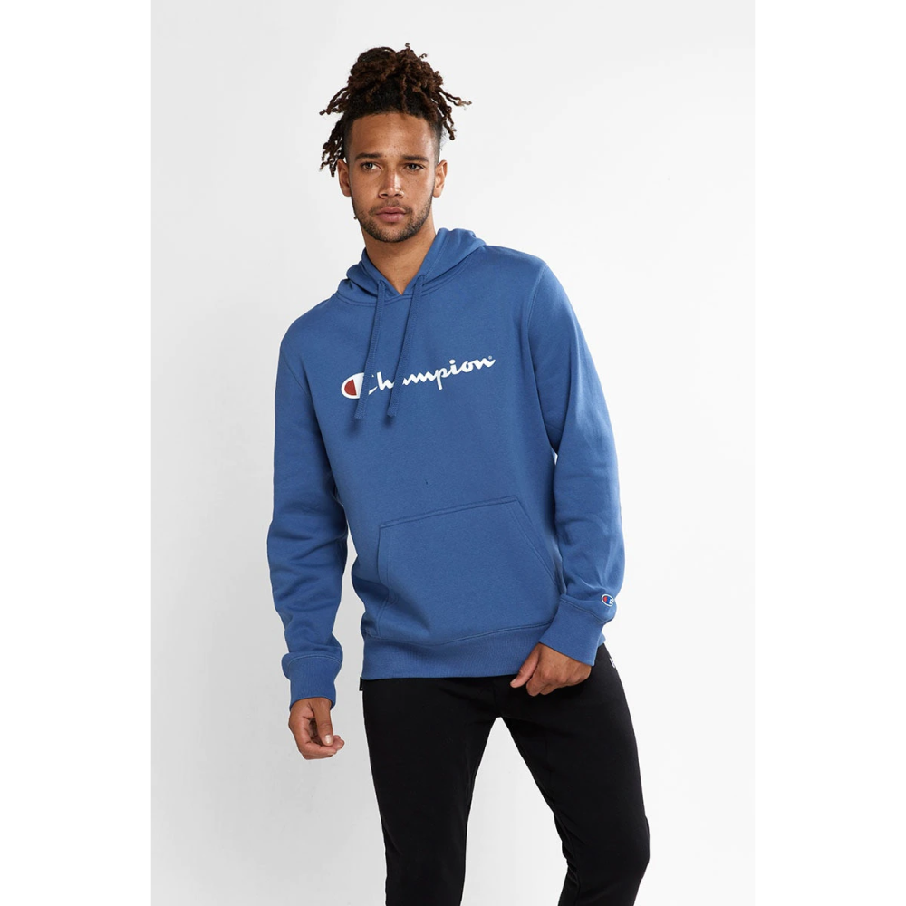Grey champion script sales hoodie