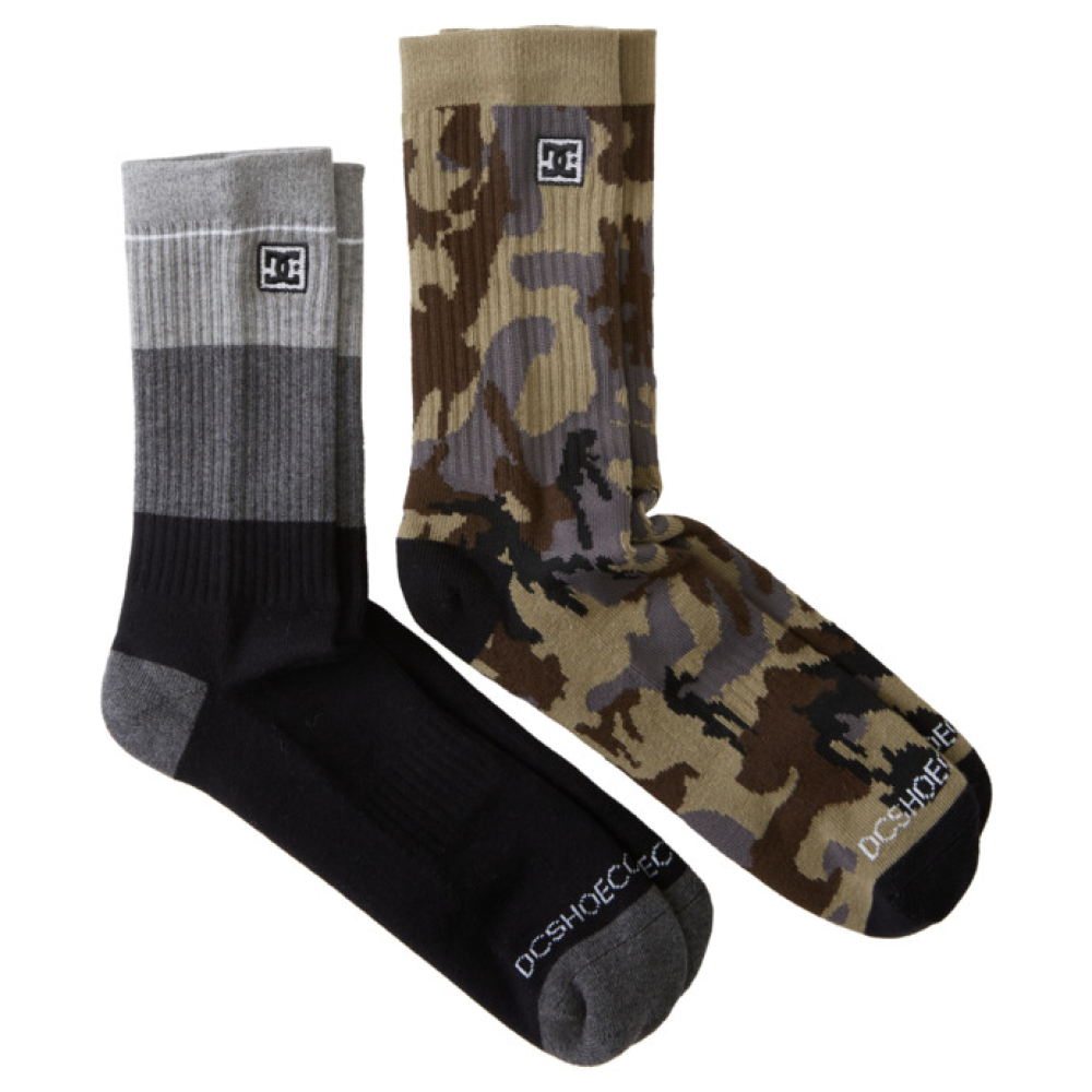 DC UNISEX SEASONAL CREW SOCKS 2PK