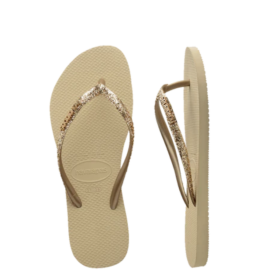 HAVAIANAS YTH SLIM METAL LOGO GLITTER II
