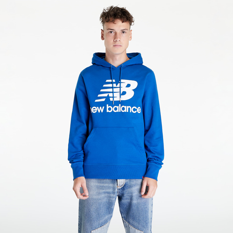 NEW BALANCE MENS ESSENTIAL STACKED LOGO PULLOVER