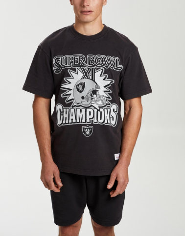 MITCHELL AND NESS MENS VINTAGE SUPERBOWL TEE - RAIDERS