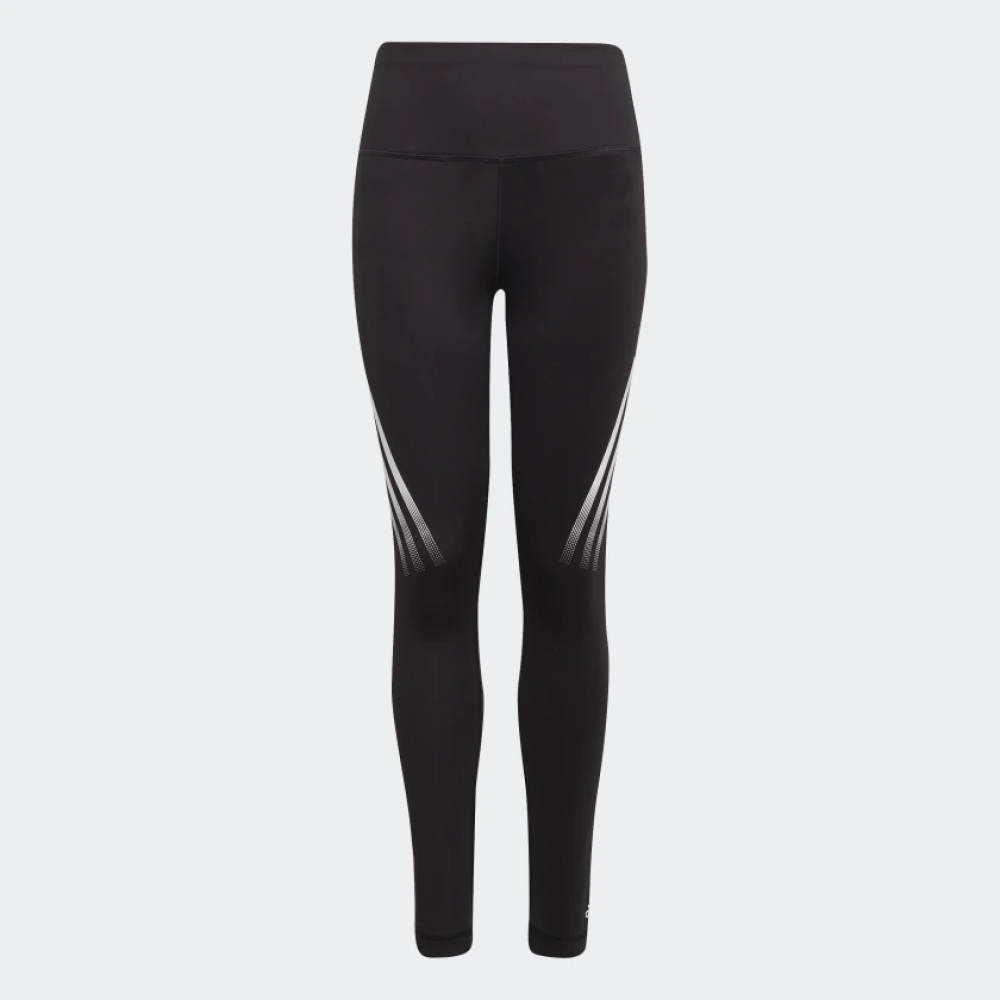 ADIDAS YTH BELIEVE THIS AEROREADY 3-STRIPES HIGH-RISE STRETCH TRAINING TIGHTS