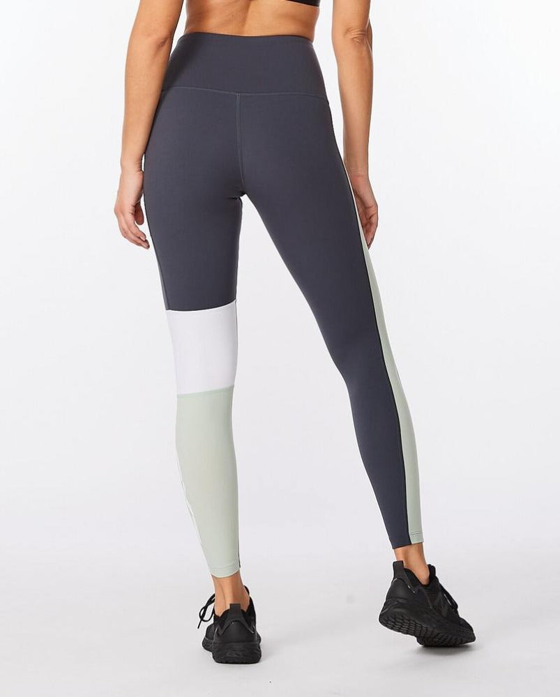 2XU Form Block Hi-Rise Womens Long Compression Tights - Black